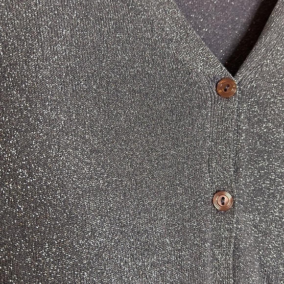 Vintage guess collection metallic lavender small V-neck cardigan women’s small - Picture 2 of 9